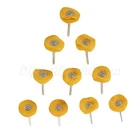 For Rotary Power Tool Yellow Cloth Polishing Round Wheel Shank Brushes 25X3mm