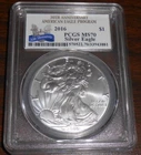2016 AMERICAN SILVER EAGLE PCGS MS70 -30TH ANNIVERSARY PROGRAM LABEL