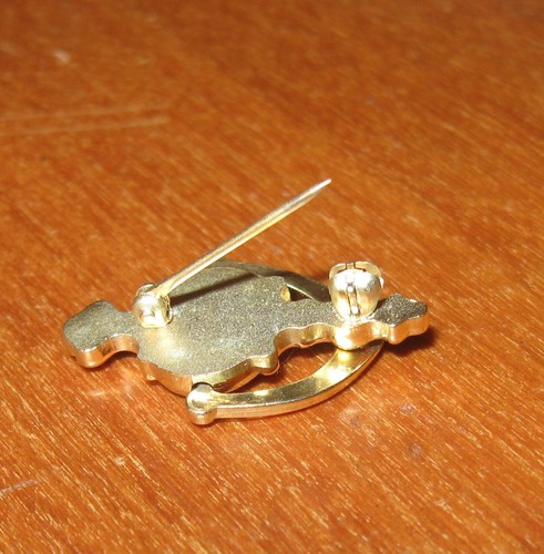 Pin de solapa vintage Avon Calling Award para puerta móvil tono dorado en relieve - Imagen 6 de 8