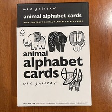 Wee Gallery Animal Alphabet High Contrast Double Sided Flash Cards