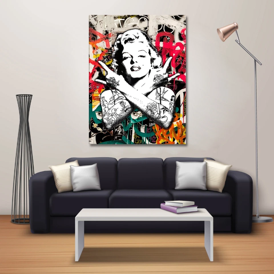 Leinwandbild Poster Acryl Pop Art Marilyn Monroe Graffiti Street-Art - Bild 2 von 4