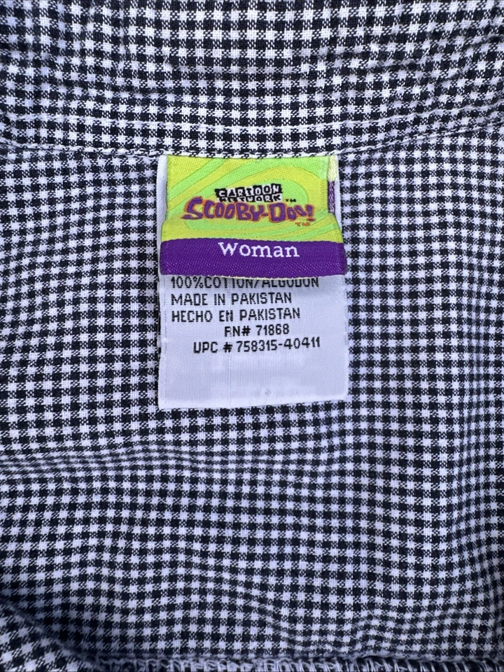 Blusa feminina Scooby-Doo 18/20 W bordada botão Gingham I Heart Me - Imagem 3 de 4