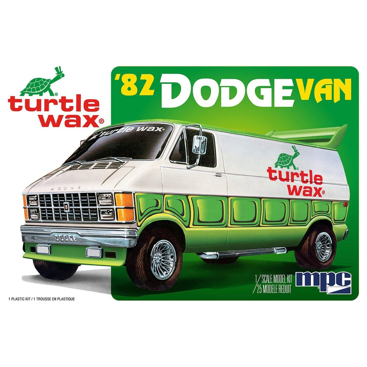 MPC 943M 1/25 1982 Dodge Van Custom Turtle Wax 2-in-1 Model Kit