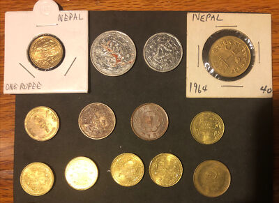 1964-1997 Nepal 20 Coins Set 1 Rupee, 5,10, 25, 50 Paise Coins | eBay