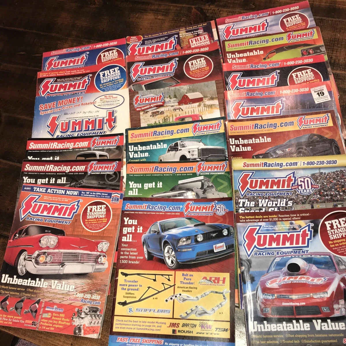 Lot Of 19 SUMMIT RACING EQUIPMENT CATALOGS Magazines Parts Books Accessories