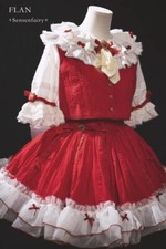 TouHou Project Flandre Scarlet Cosplay Dress Women Short sleeved Costume Outfit