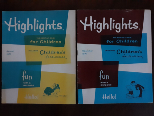 (2) Highlights-Monthly Book for Children - Jan, Nov, 1971 - Many Activities - Bild 1 von 12