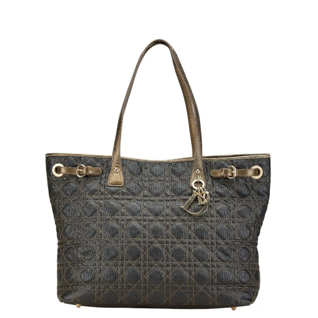 Sac fourre tout bandoulière magnétique DIOR Lady Dior Cannage Panarea bronze kaki occasion 