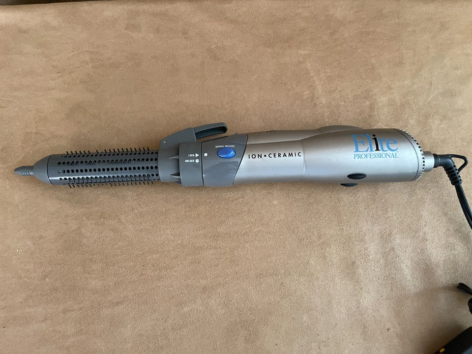 Cepillo rizador de cerámica Elite Professional Ion plateado herramienta de peinado Foto 2 de 4