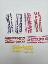 Lot of Vintage Fruit Stripe Bubble Gum Strip EMPTY Wrappers Zebra 1970s 80s