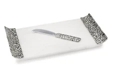 Michael Aram Hydrangea Cheeseboard with Knife - New in Box