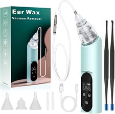 Ear Wax Vacuum Removal Tool 6 Gear Strong Suction Electric Ear Cleaner Ear Va...