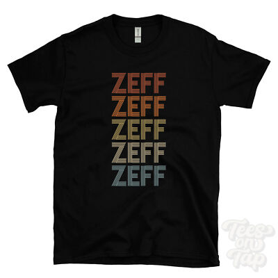 ZEFF WIEDERHOLTES RETRO-STIL T-SHIRT Herren & Damen Neuheit cool Name Geschenk