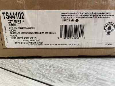 Moen TS44102 One-Handle Modern Bathroom Sink Faucet Chrome READ**