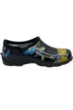 Sloggers Big Floral Waterproof Garden Shoe w/ Comfort Insole Yellow