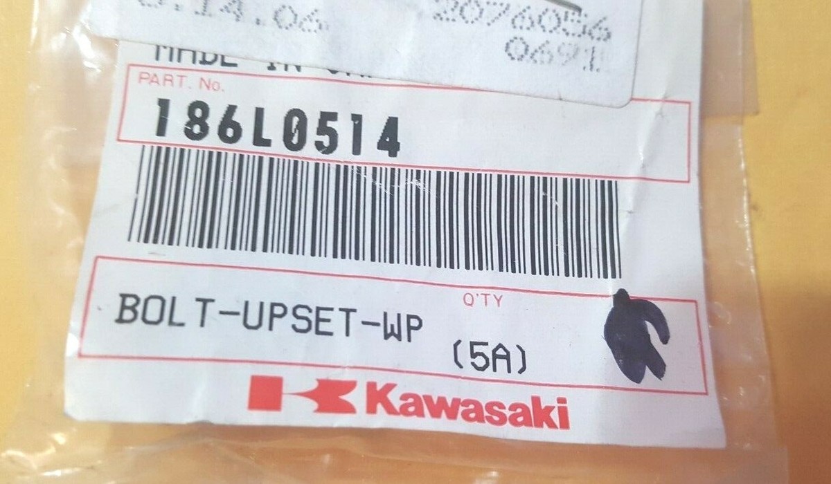 Kawasaki Ninja ZX-10R Bolt-Upset-WP 5x14 NOS 186L0514 Qty. 2