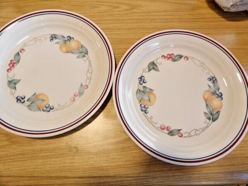 2# Salad, Desert Plates Corelle Impressions Abundance Fruit - Imagen 1 de 3