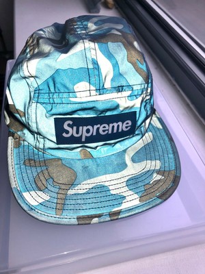 blue camo supreme hat