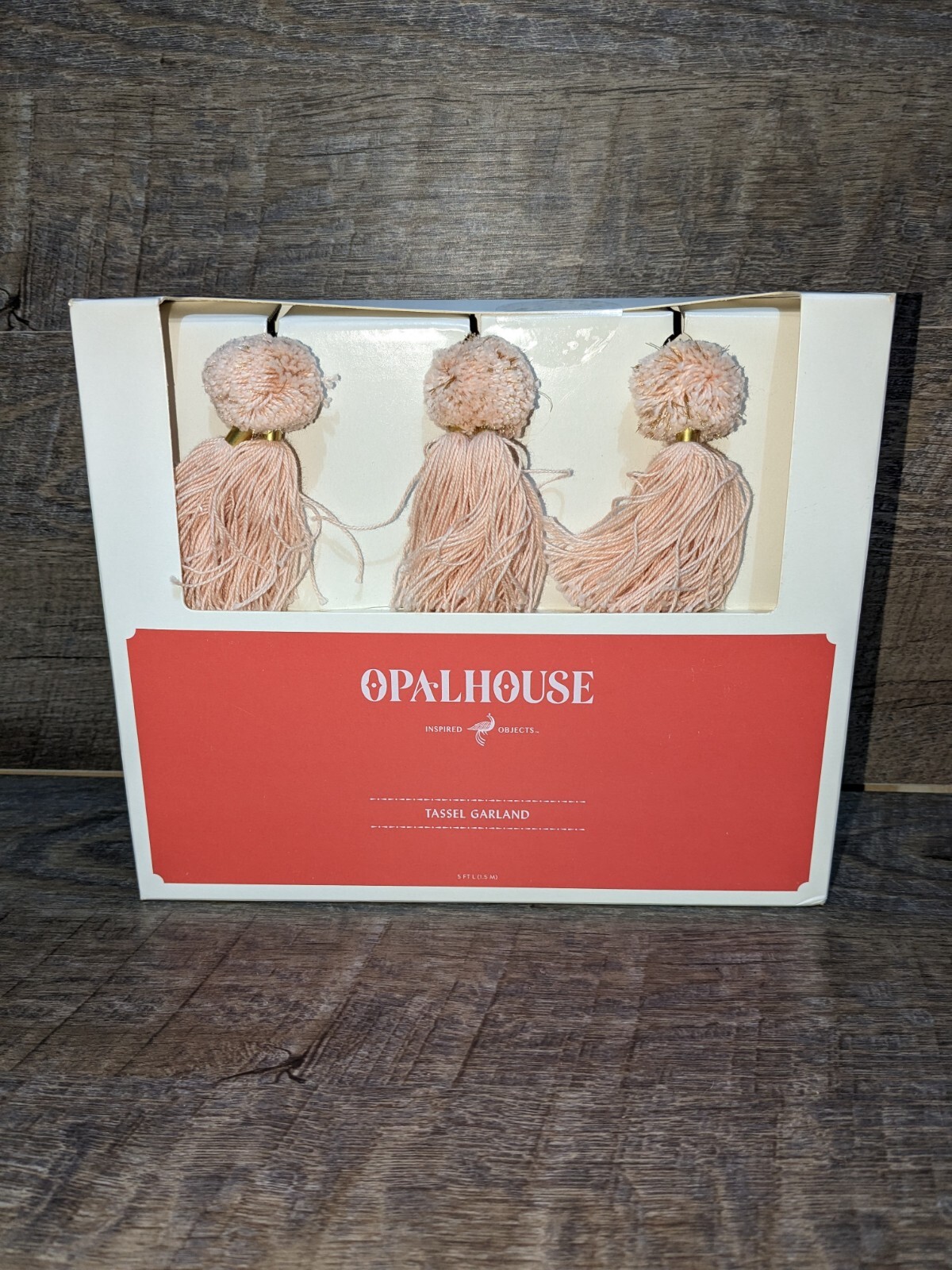 Opalhouse 60in Light Pink Tassel Decorative Garland Wall Hanging Banner