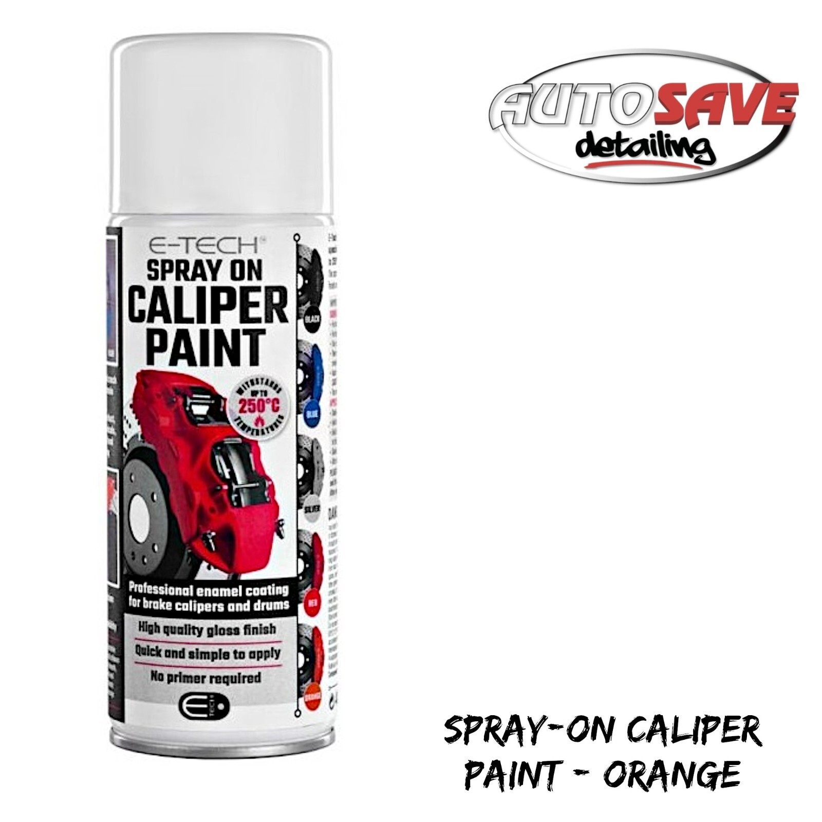 E-Tech - Spray On Brake Caliper Paint - Orange 400ml