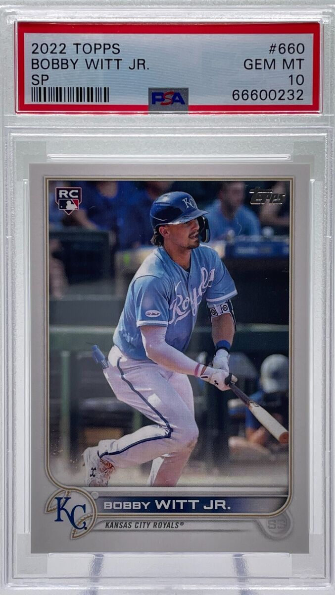 PSA 10 Bobby Witt Jr. 2022 Topps Series 2 Short Print Rookie PSA 10 Bobby Witt Jr. 2022 Topps Series 2 Short Print Rookie