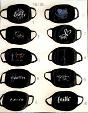 ALL FAITH MASKS SOLD OUT. SEE OTHER FACE MASKS. I ALSO SELL FAITH JEWELRY