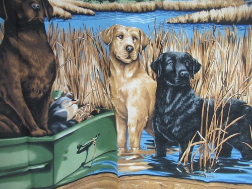 Springs Industries Hunting "A Dogs Life" # 5419 Quilt Cotton Fabric Panel NEW - Picture 9 of 11