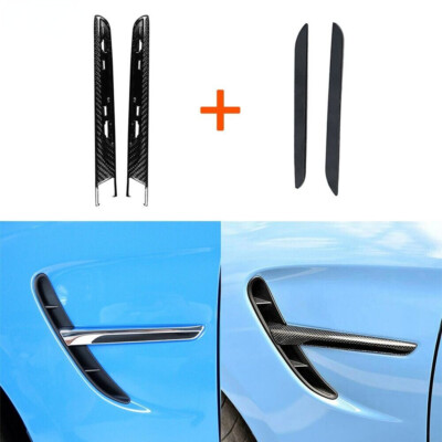 4Pcs Dry Carbon Fiber Side Fender Air Vent For M3 F80 14-18 M4