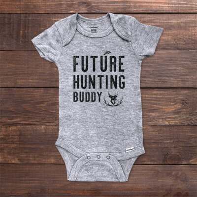 Future Hunting Buddy Hunt hunter Baby Bodysuit Kids Toddler Youth Shirt 