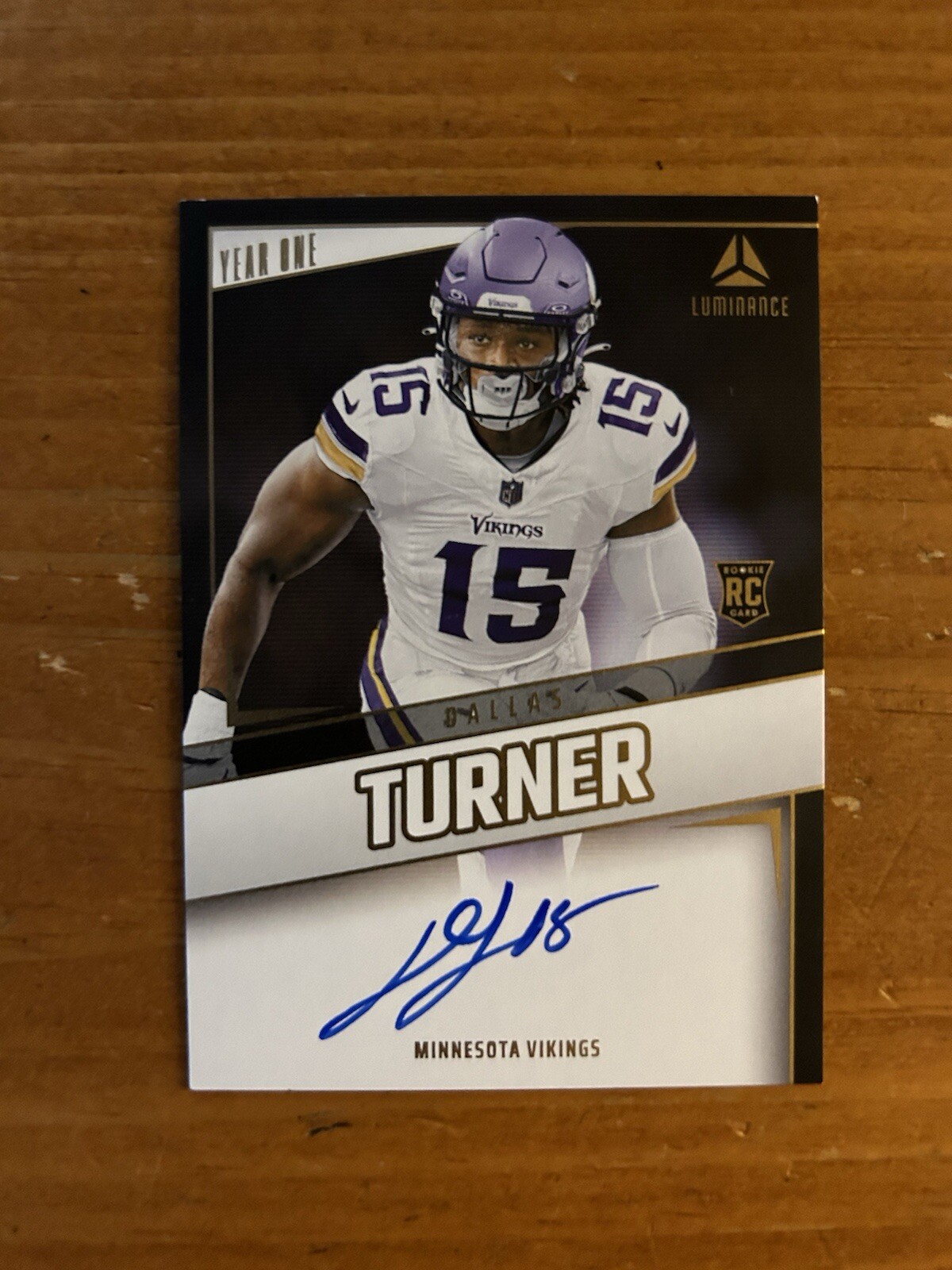 2024 Panini Luminance Football Year One Stars Dallas Turner Auto YOS-DTR