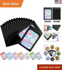 Durable 100 Count Resealable Mylar Holographic Bags for Food & Jewelry Storage