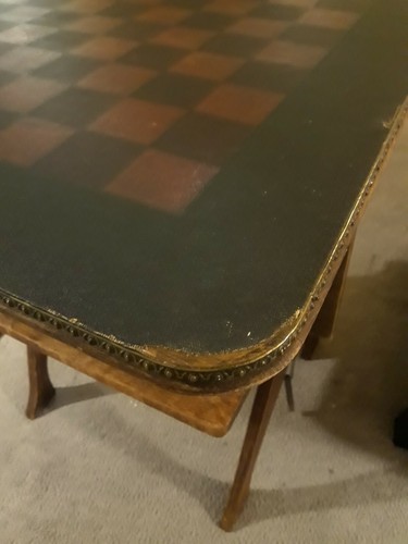 WAS $695 Antique Primitive Rustic Chess Checkers Table /Converts To Chair Rare! - Picture 5 of 12