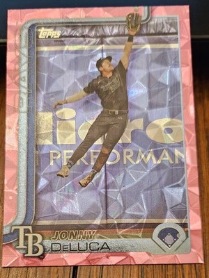 2025 Topps Series 2 Jonny DeLuca Pink Diamante SP Rays Hanger Exclusive #516