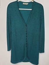 French Rags Woven Green Vintage Cardigan Size 1