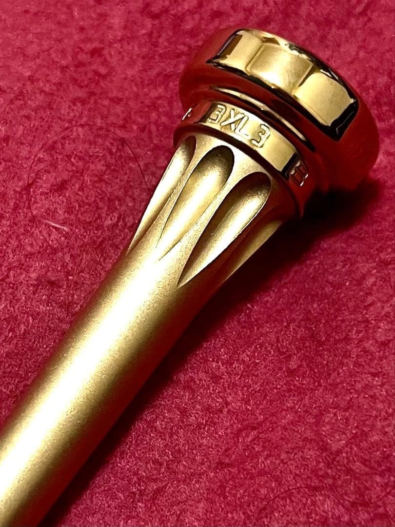 LOTUS Trumpet Mouthpiece 3XL3 B Made of bronze PVD gold-plated