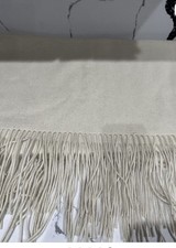 Cream White 80/20 Cashmere Wool Blend Throw Blanket 48 X 64 Inches NWT