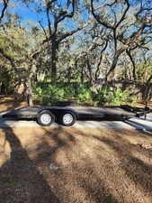 CAR HAULER TRAILER WITH LONG RAMPS, WIDER THAN DOLLY 18Ft