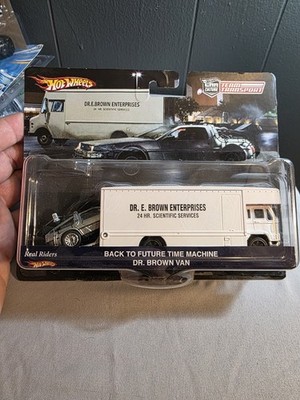 Hot Wheels Personalizzato Team Transport - DeLorean Ritorno Al Futuro Del Dr. Brown Con Ruote RR 6SP, Edizione Limitata Per Collezionisti