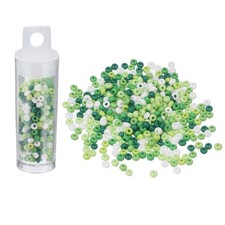 360 Pcs Glass Seed Beads, 3mm Mini Glass Seed Spacer Bead, Colorful Green