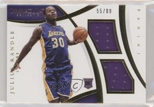 2014-15 Panini Immaculate Dual Memorabilia /99 Julius Randle #DM-JR Rookie RC