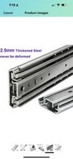 40 Inch Heavy Duty Drawer Slides - 500 lb Capacity Ball Bearing Rails with Sc...