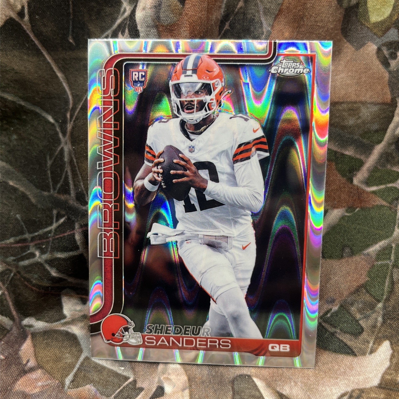 2025 Topps Chrome Shedeur Sanders RayWave Refractor Cleveland Browns #315