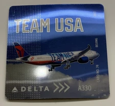 Delta Airline-Pilot Trading Card #74.  NEW Team USA A330-900NEO *FREE SHIPPING*
