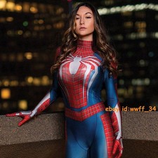 NEW Spider-Man Women Costume Cosplay Jumpsuit Halloween Bodysuit