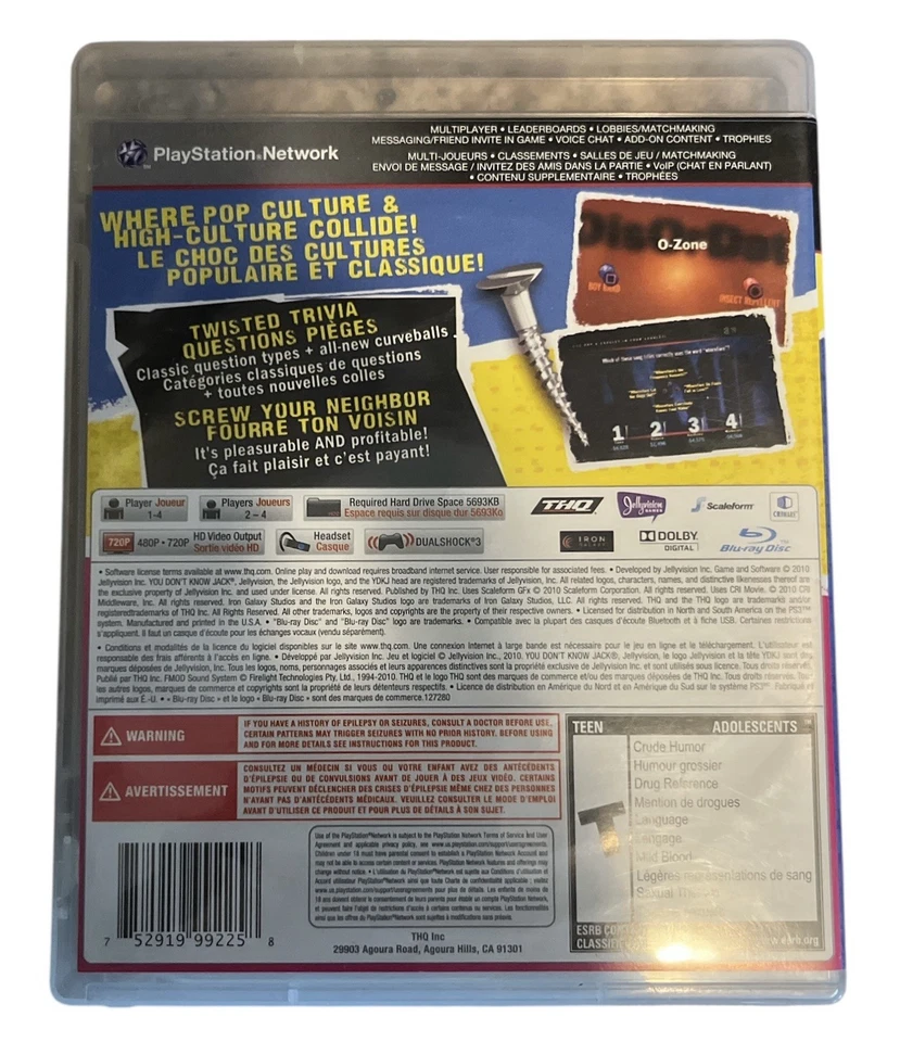 You Don't Know Jack Sony PS3 (2011) Game W/Manual - Image 2 of 4