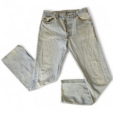 Vintage 90's Levi’s 501-0193 Light Wash Denim Jeans button fly - Made in USA 96