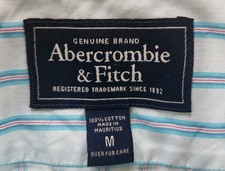 Abercrombie  Fitch Muscle Fit Shirt Medium Button Up Long Sleeves Pocket Logo