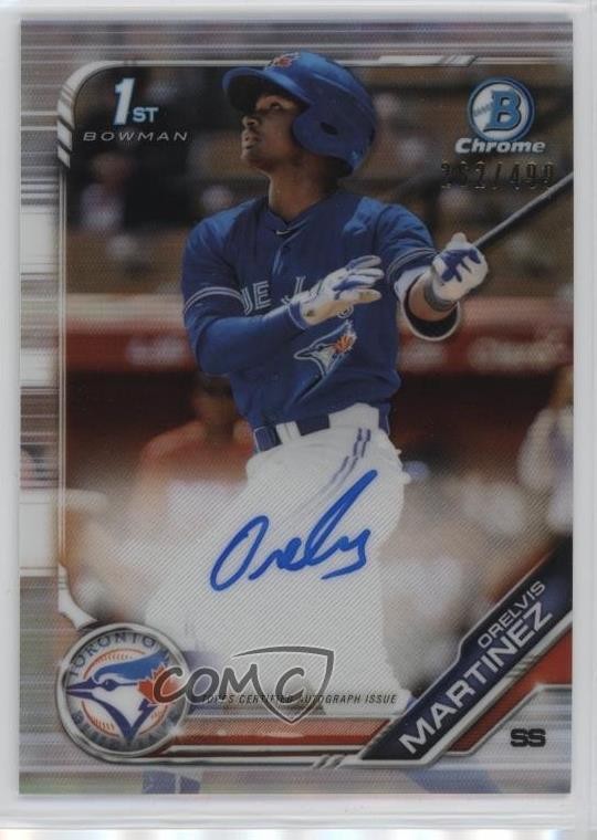 2019 Bowman Chrome Prospects Refractor /499 Orelvis Martinez #CPA-OM Auto 1fa0