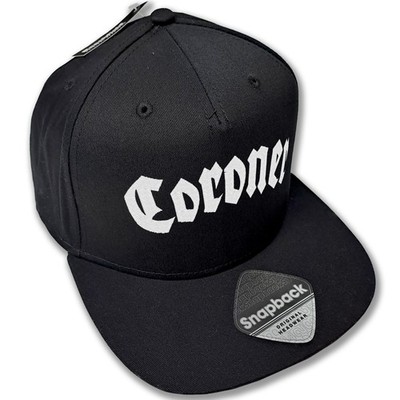 CORONER neu schwarz Baumwolle Snapback Cap flache Mütze bestickt bestickt