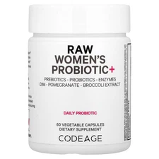 2 X Codeage, RAW Women's Probiotic+, 60 Vegetable Capsules